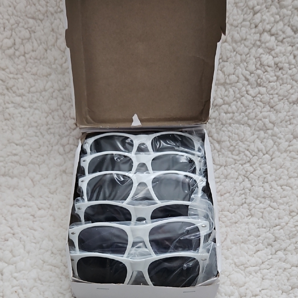 White Sunglasses Set Of 12
